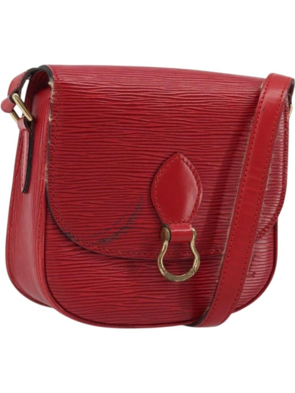 LOUIS VUITTON Epi Saint Cloud PM Shoulder Bag Red M52217